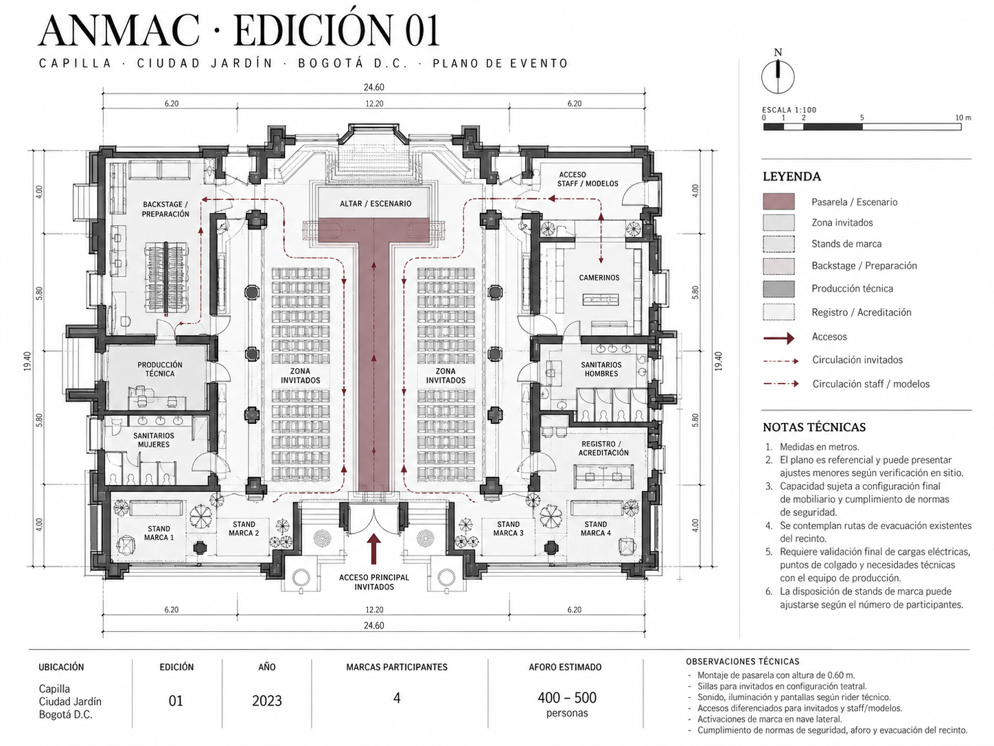 Plano referencial de la primera edición de ANMAC