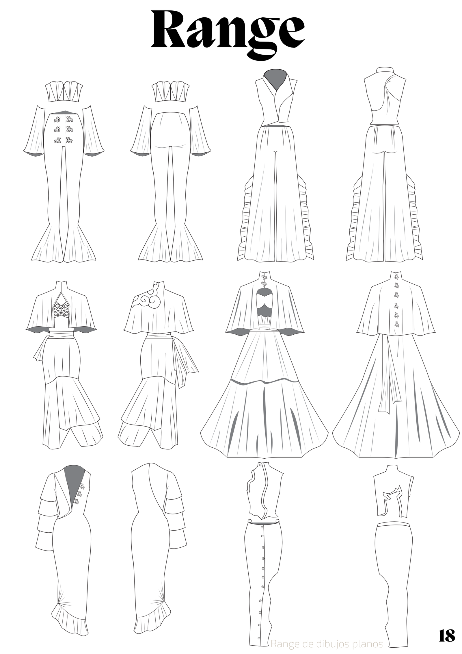 Range de dibujos planos de MetAmorFosis